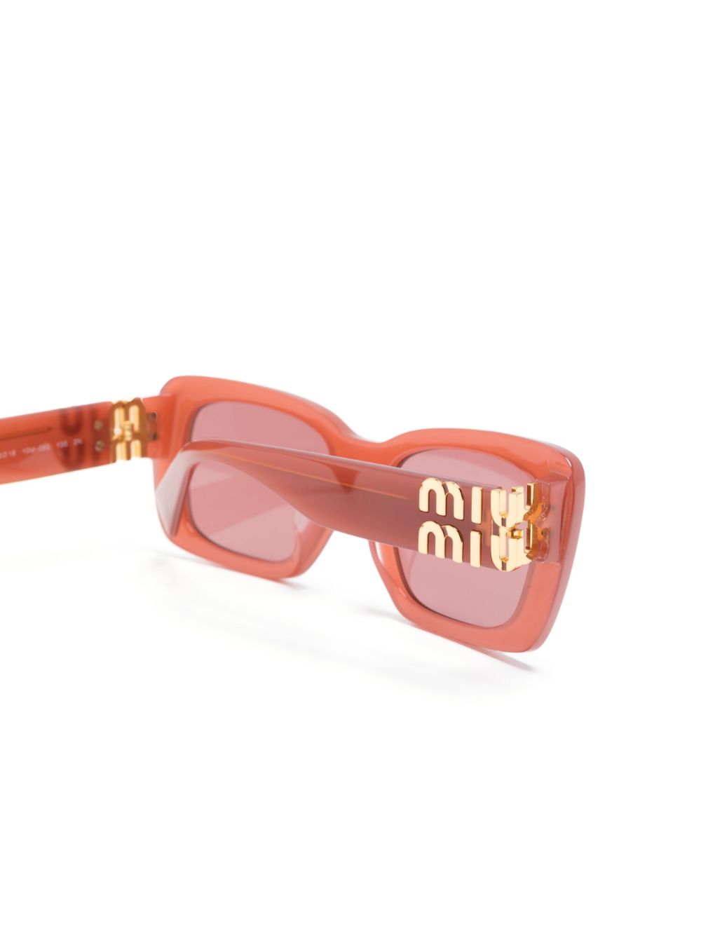 Miu Miu Eyewear logo-lettering rectangle-frame sunglasses Women