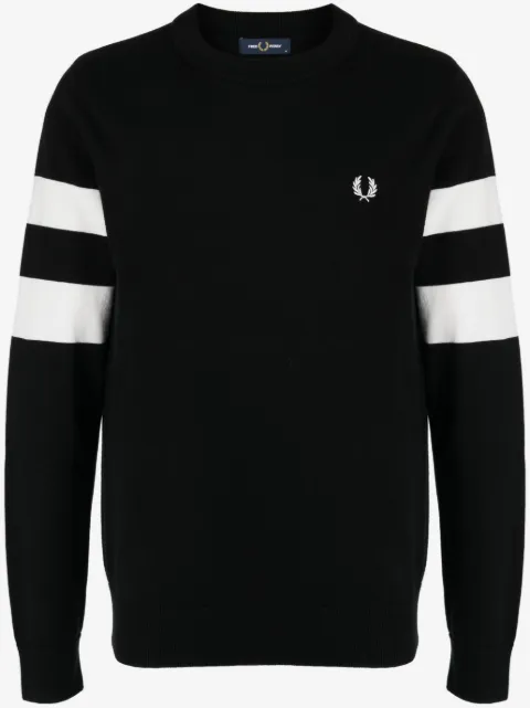 Fred Perry Ringer-embroidered cotton sweatshirt