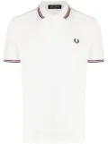 Fred Perry contrast-trim cotton polo shirt - White