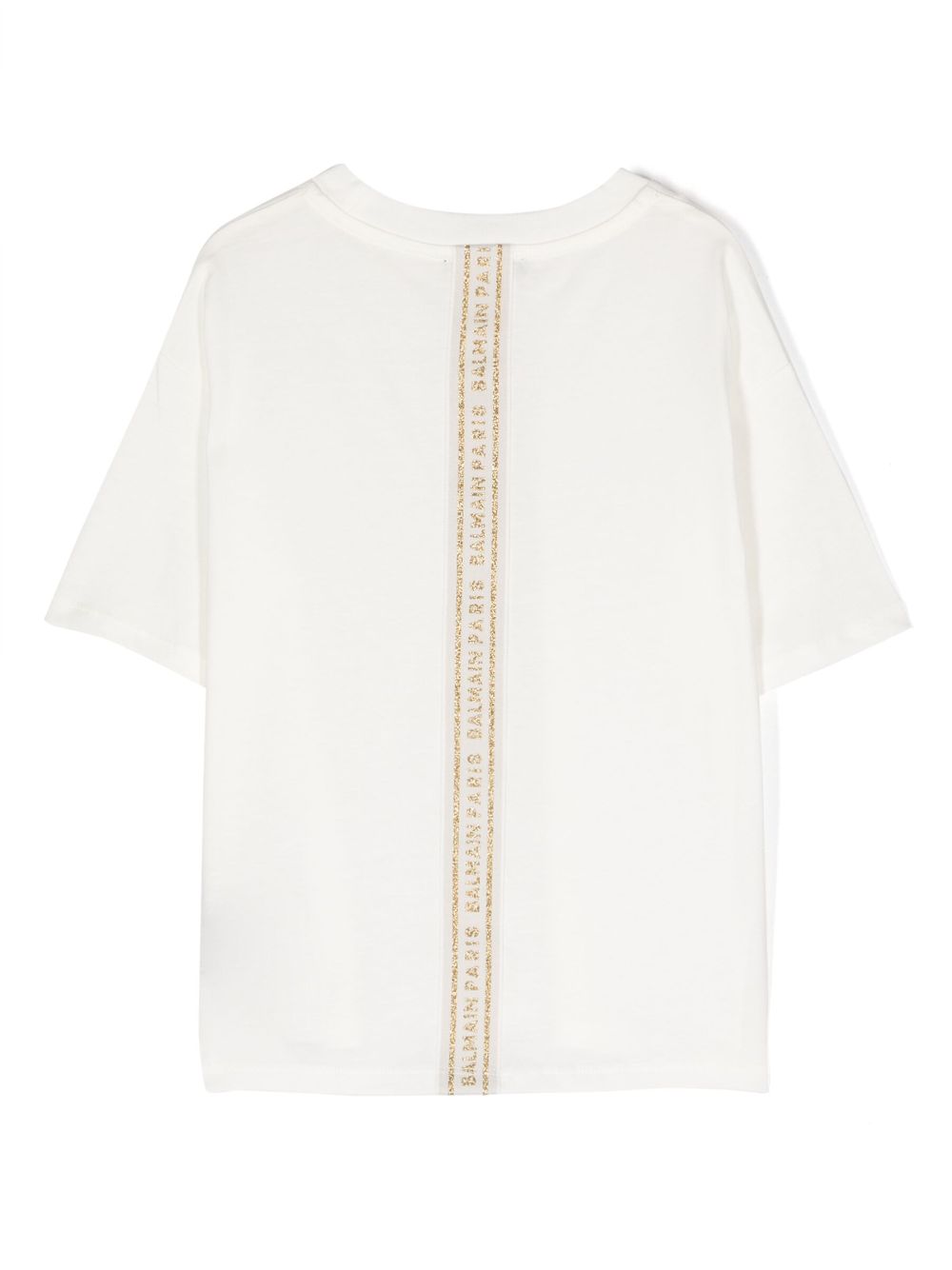 Balmain Kids logo-print cotton T-shirt - Wit