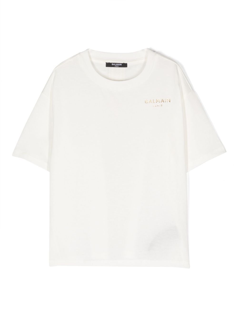 Balmain Kids logo-print cotton T-shirt - White