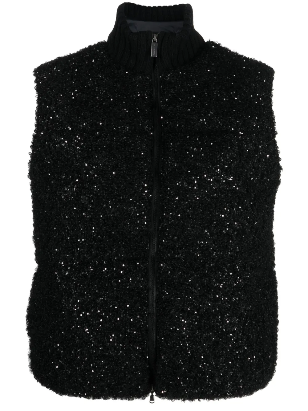 Fabiana Filippi textured-finish gilet – Black