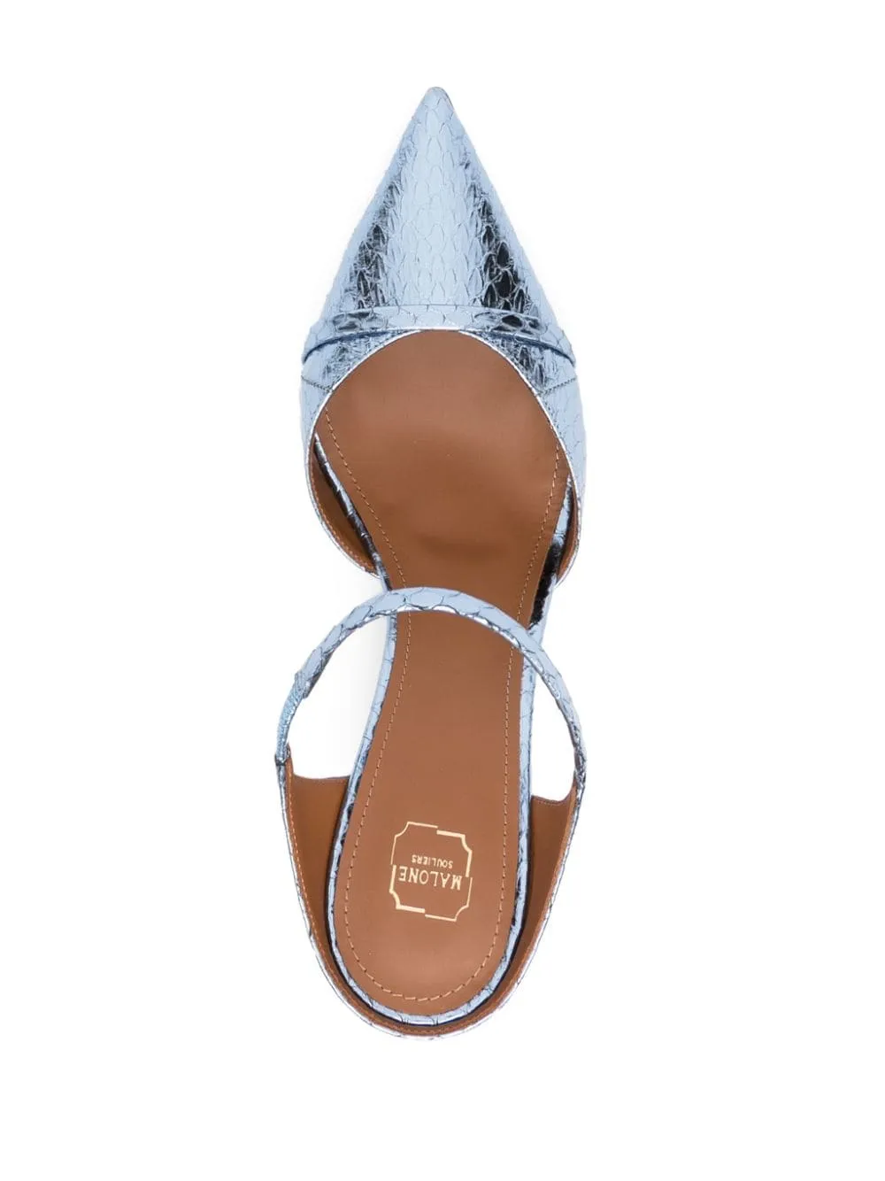 Malone Souliers Uma 90mm metallic-finish mules | Shoes | Image 4