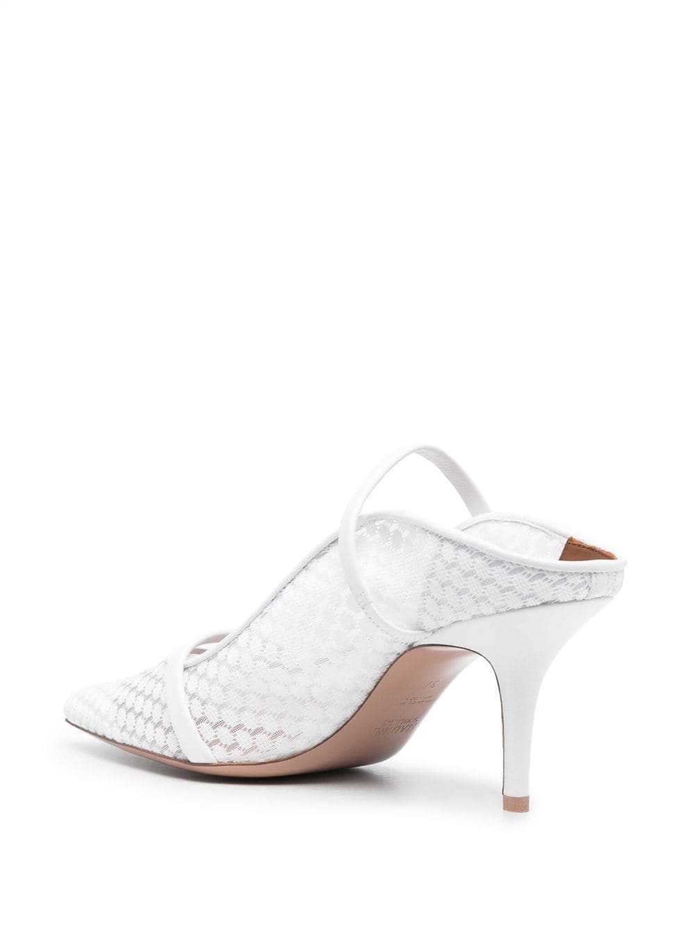 Shop Malone Souliers Maureen 70mm Lace Mules In White