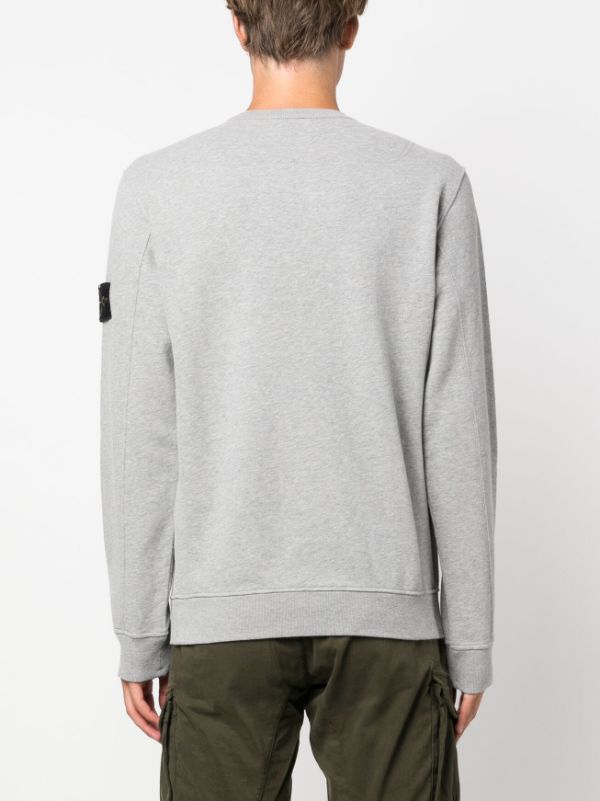 Stone island grey crew on sale neck