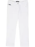 Dolce & Gabbana Pre-Owned 2000s crystal-logo cropped jeans - White