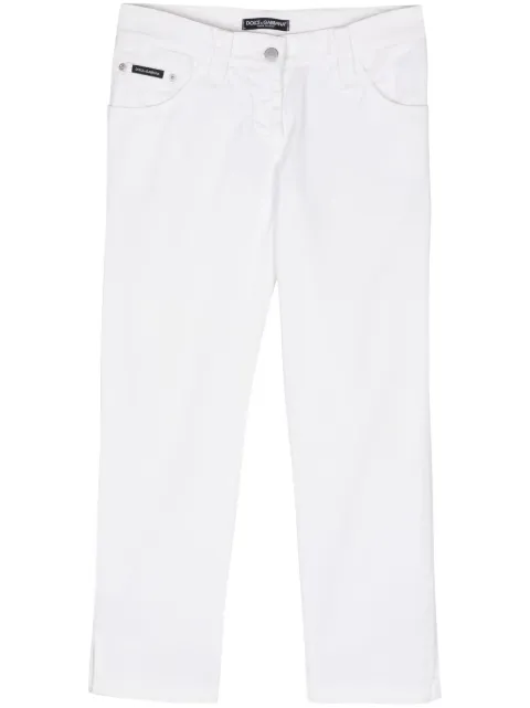 Dolce & Gabbana Pre-Owned 2000s crystal-logo cropped jeans