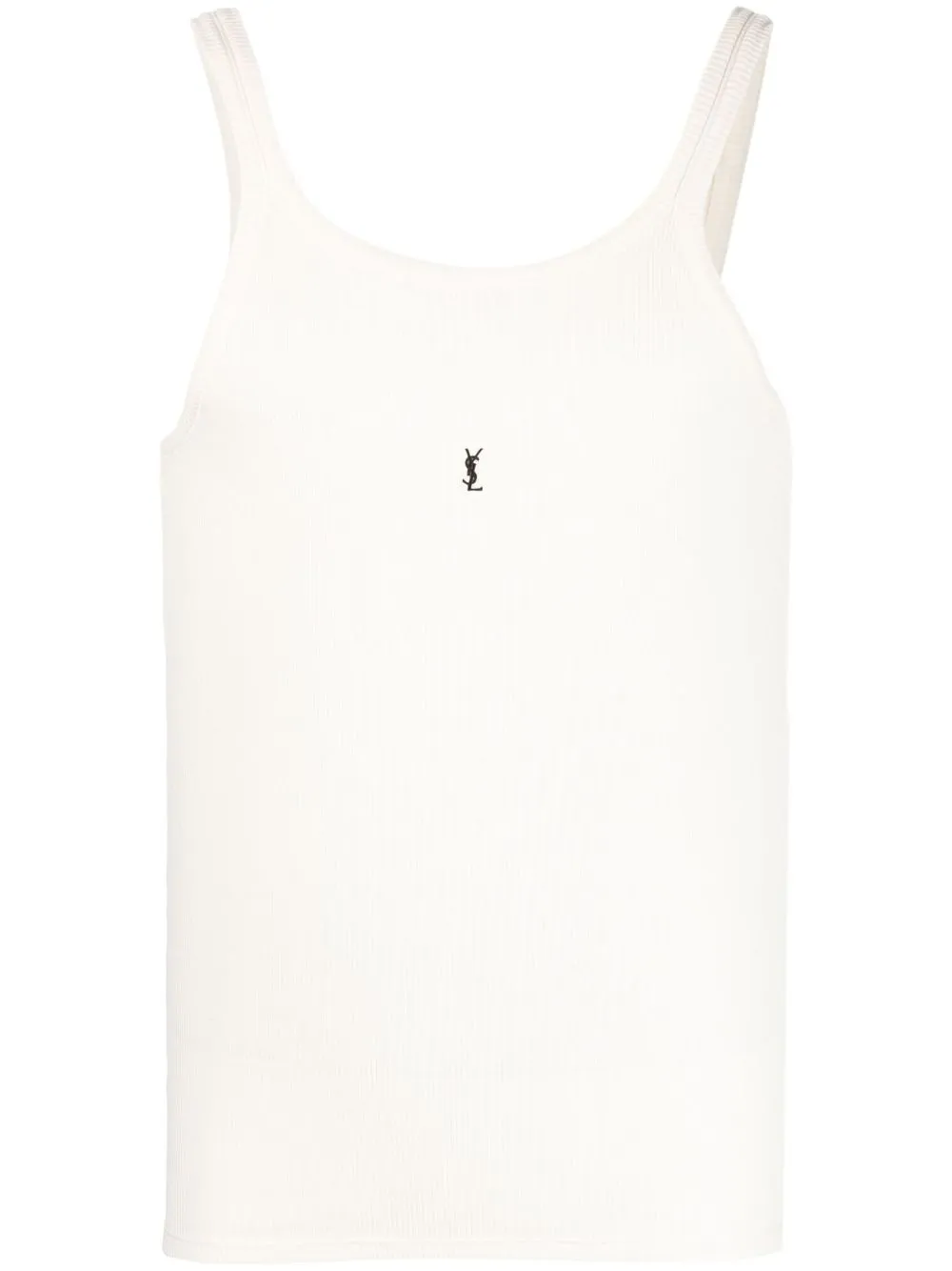 Saint Laurent Canottiera Cassandre In Neutrals