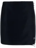 Prada scarf-style cashmere miniskirt - Blue