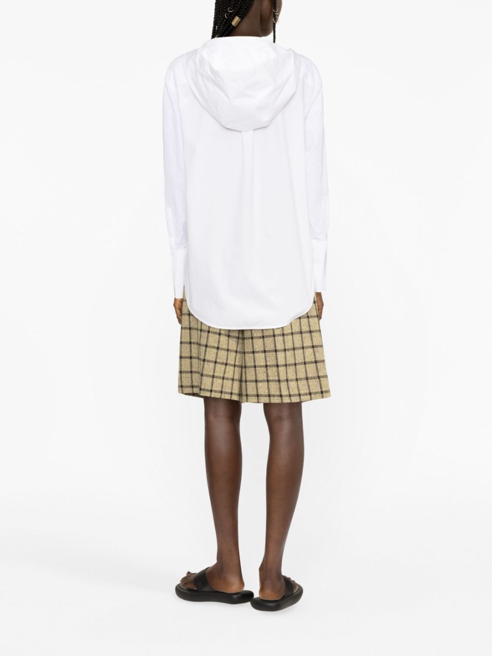 LOEWE Anagram jacquard hooded shirt Women