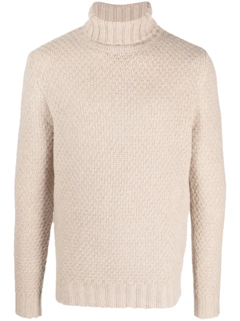 ASPESI roll-neck intarsia-knit jumper 