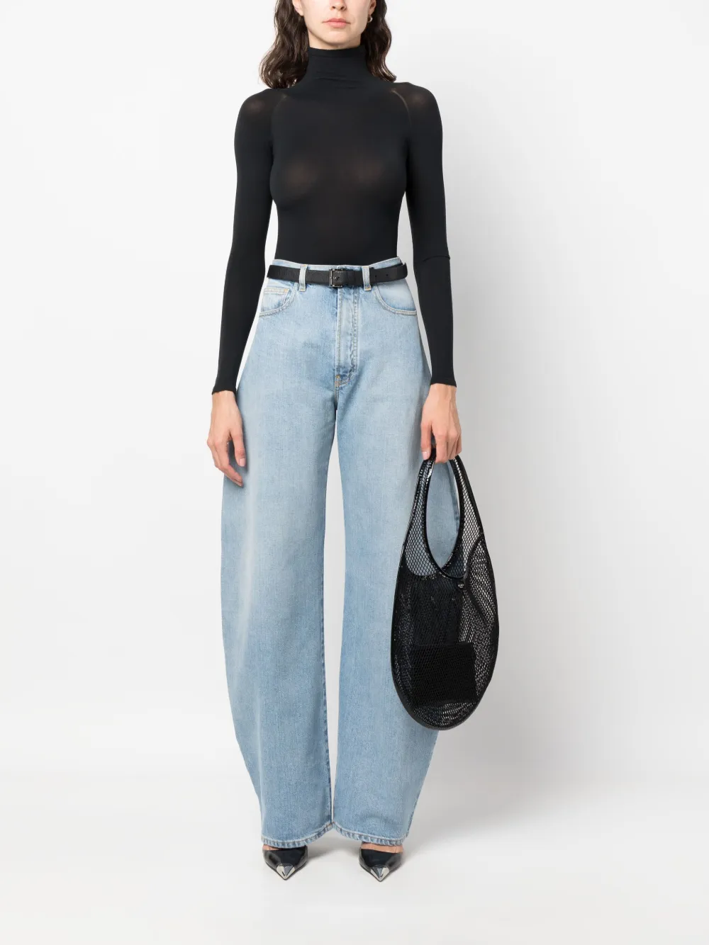 Alaïa high-neck semi-sheer bodysuit | T-Shirts & Jersey Shirts | Image 2