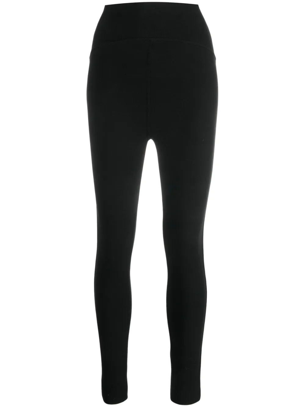 Alaïa ribbed high-waisted cropped leggings | Black | Image 1