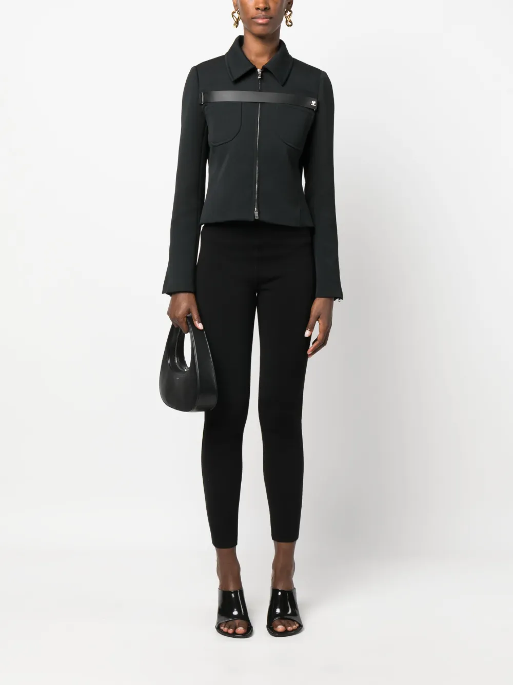 Alaïa ribbed high-waisted cropped leggings | Leggings | Image 2