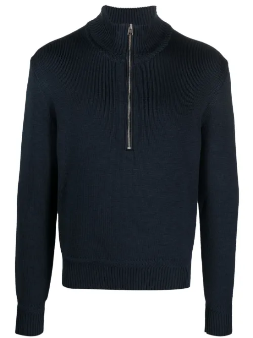 TOM FORD pull à col zippé - Bleu - TOM FORD - Modalova
