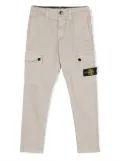 Stone Island Junior Compass-badge slim-fit cargo trousers - Grey
