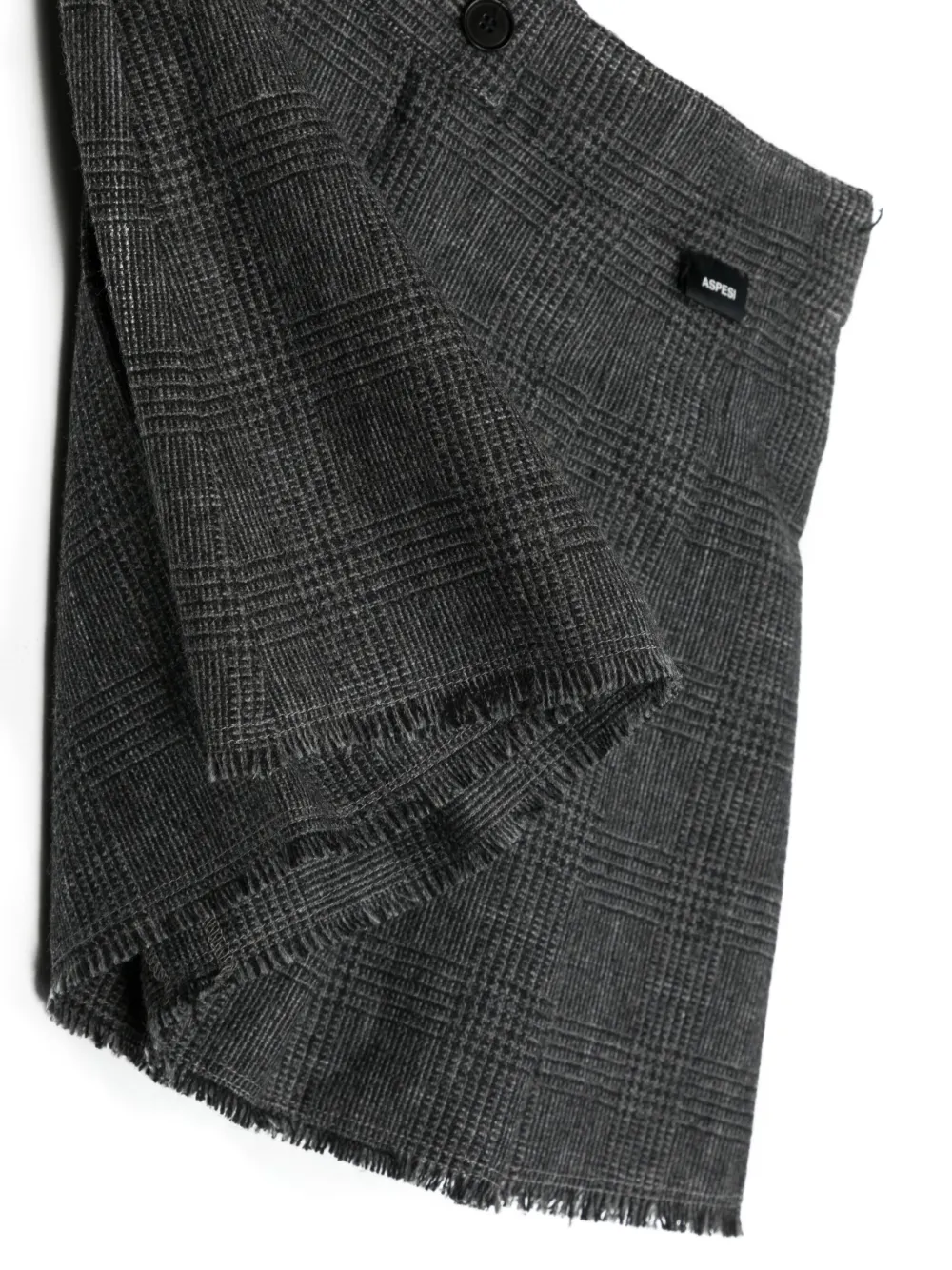Aspesi Checked Pleated Skirt In Grey