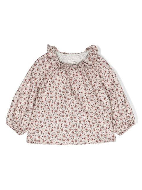 TEDDY & MINOU floral-print cotton blouse