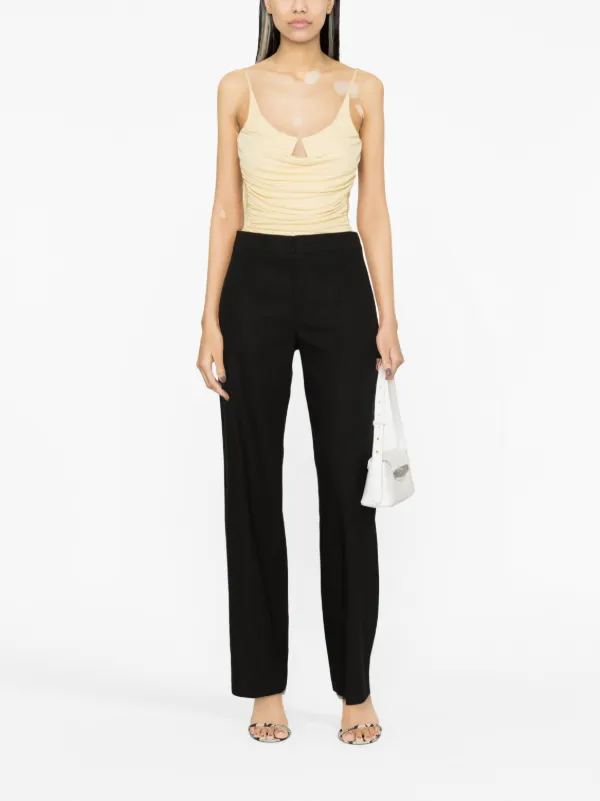 【関税込み】ISABEL MARANT Scarly' pants Black Scarly wool-twill straight-leg pants | ISABEL MARANT