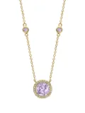 Kiki McDonough 18K yellow gold Grace amethyst and diamond necklace