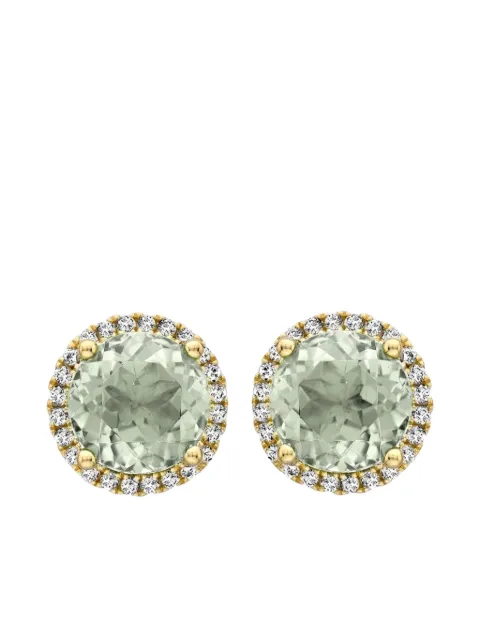 Kiki McDonough 18K yellow gold Grace amethyst and diamond stud earrings