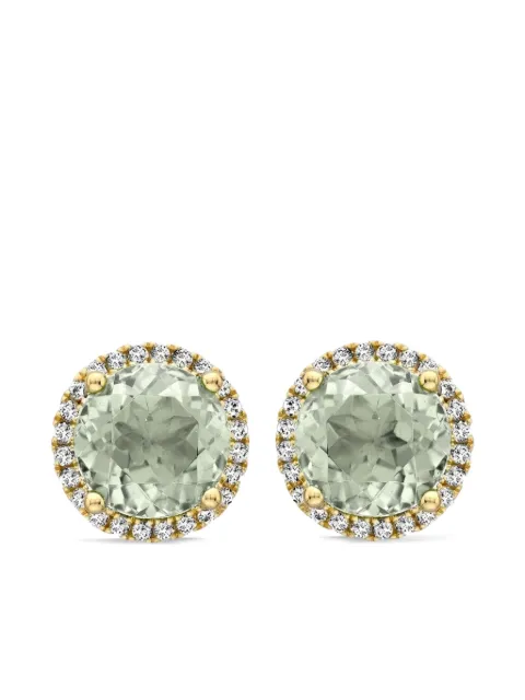Kiki McDonough 18K yellow gold Grace amethyst and diamond stud earrings