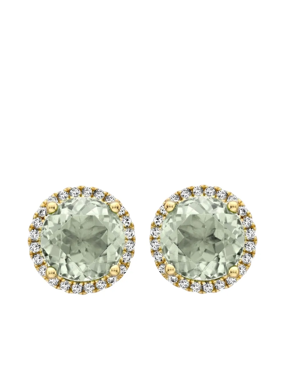 Kiki McDonough 18K yellow gold Grace amethyst and diamond stud earrings | Gold | Image 1