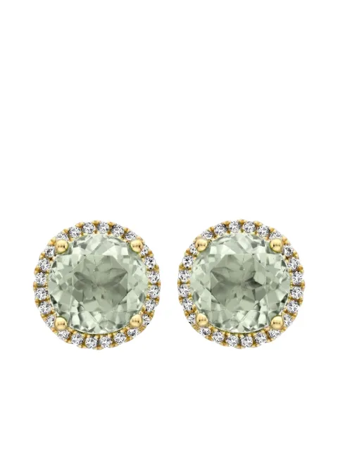Kiki McDonough 18K yellow gold Grace amethyst and diamond stud earrings