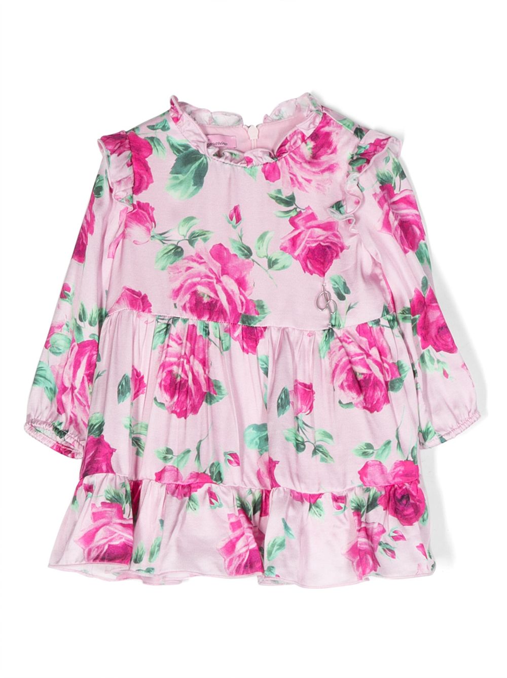 Miss Blumarine floral-print ruffled skirt - Pink