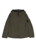 Stone Island Junior Compass-motif zip-up jacket - Green