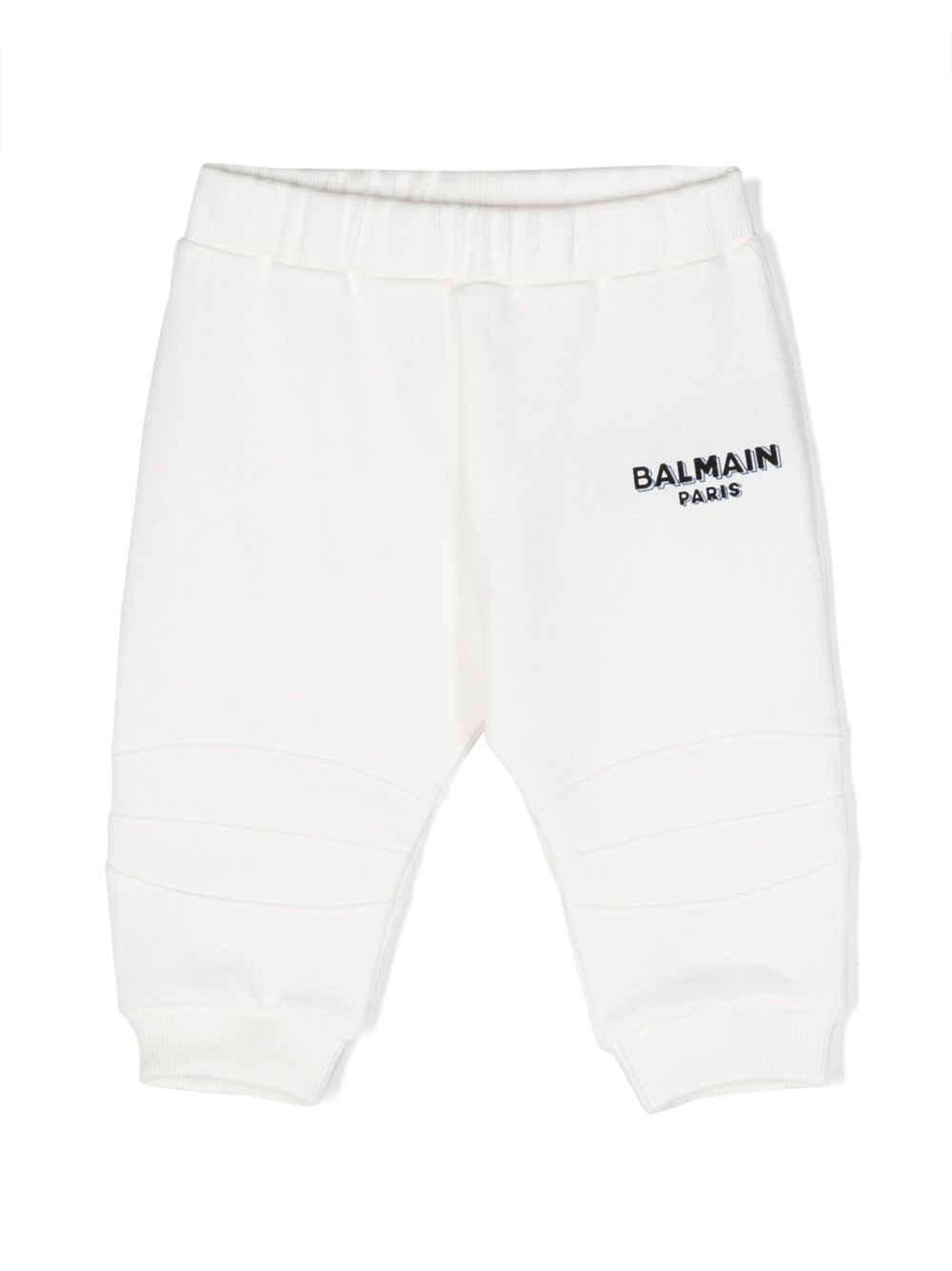 Balmain Kids logo-print cotton track pants - White