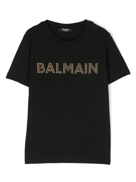Balmain Kids logo-embellished cotton T-shirt