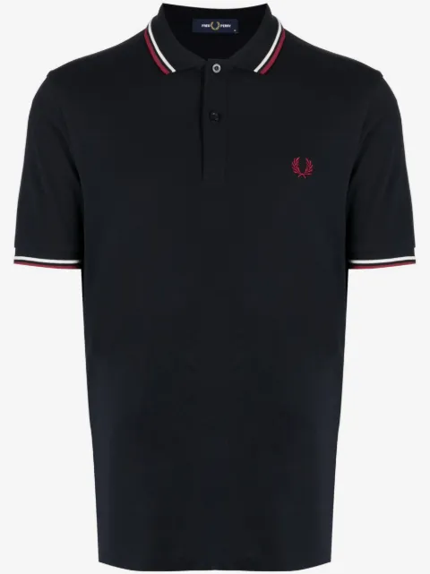 Fred Perry contrast-trim cotton polo shirt