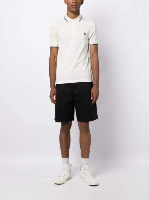 contrast-trim cotton polo shirt