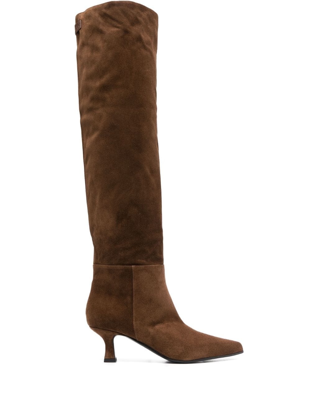 Shop 3juin Pointed-toe 70mm Leather Boots In Brown