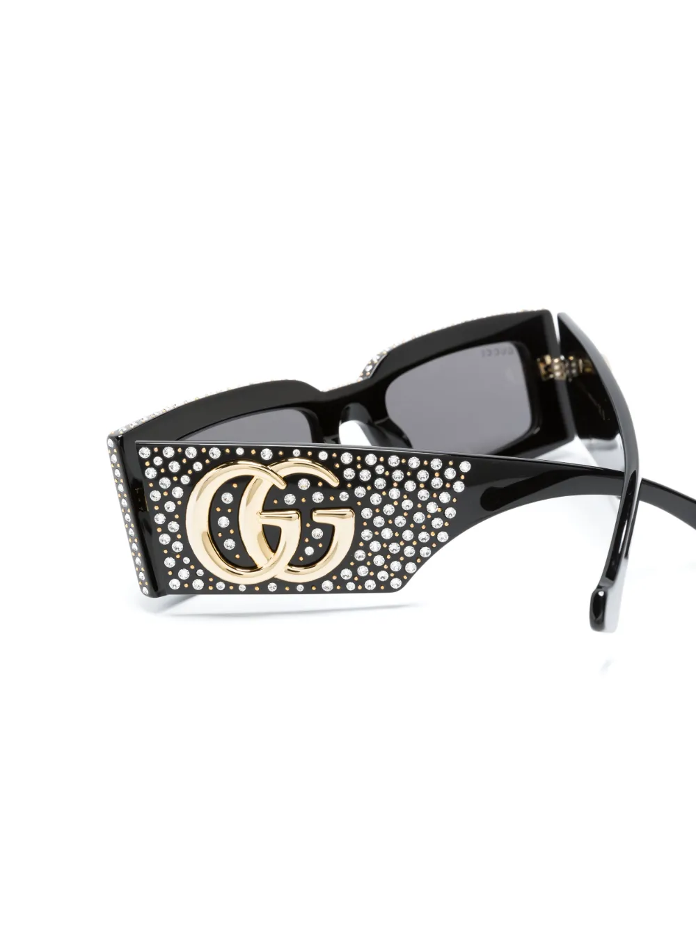 Gucci Eyewear Zonnebril met logoplakkaat Zwart