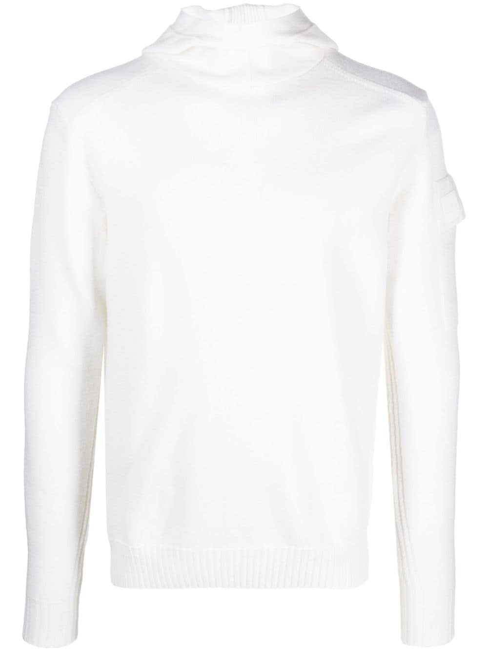 C.p. Company Fine-knit Virgin Wool-blend Hoodie In White