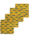 La DoubleJ x Passalacqua Como Fish napkin (set of four) - Yellow
