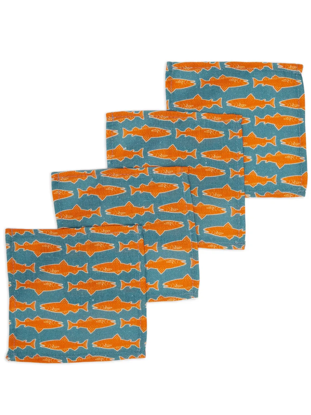 La DoubleJ x Passalacqua Como Fish napkin (set of four) - Blue