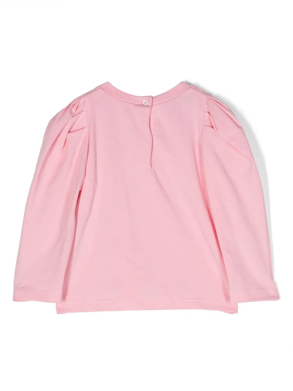 Miss Blumarine logo-embellished cotton-blend sweatshirt - Roze