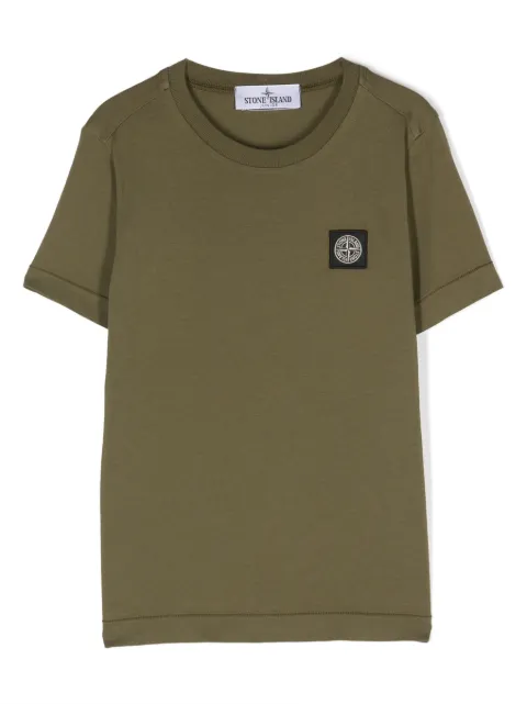 Stone Island Junior logo-patch cotton T-shirt