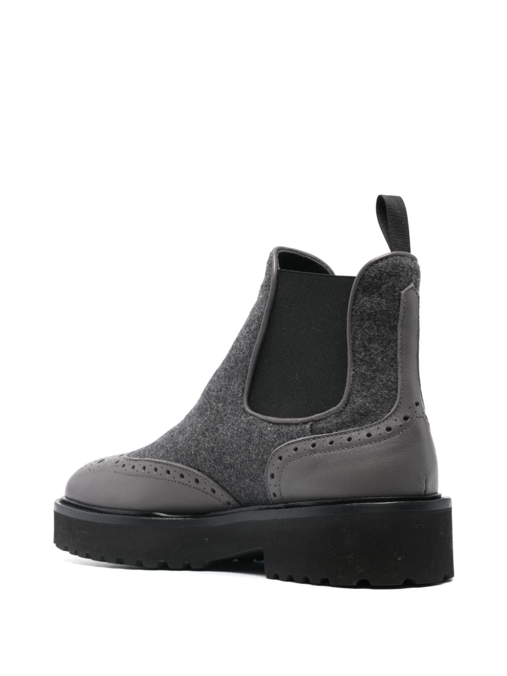 Shop Doucal's Felted Ankle Boots In Grey