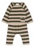 TEDDY & MINOU striped cotton-blend tracksuit - Neutrals