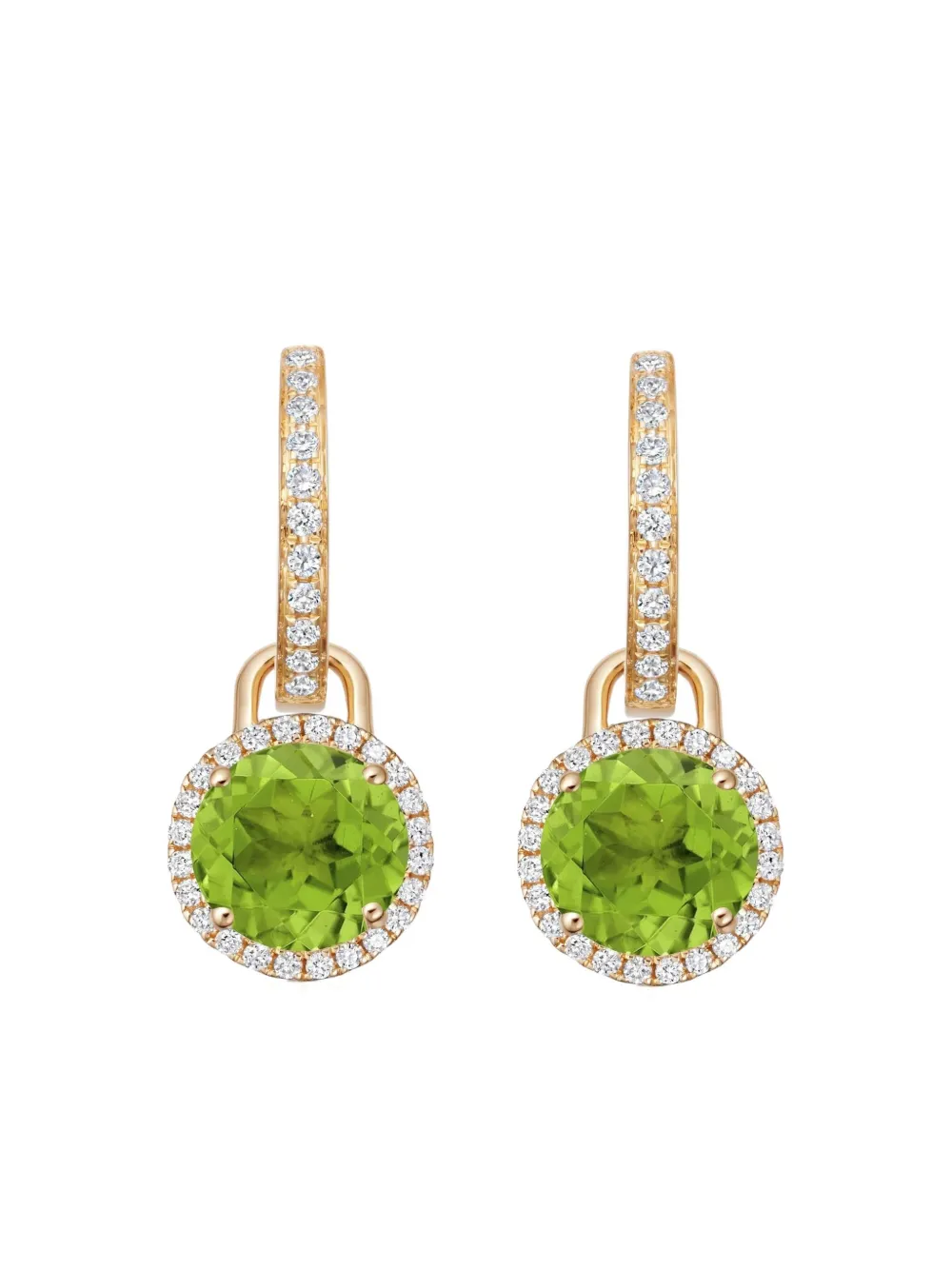 Kiki McDonough 18K yellow gold Grace peridot and diamond drop earrings | Image 2