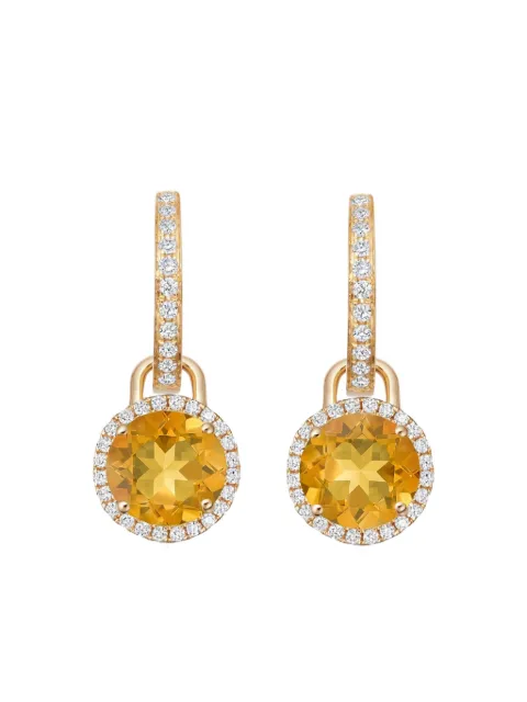 Kiki McDonough Grace 18ct Yellow Gold, Citrine & Diamond Mini Detachable Earrings
