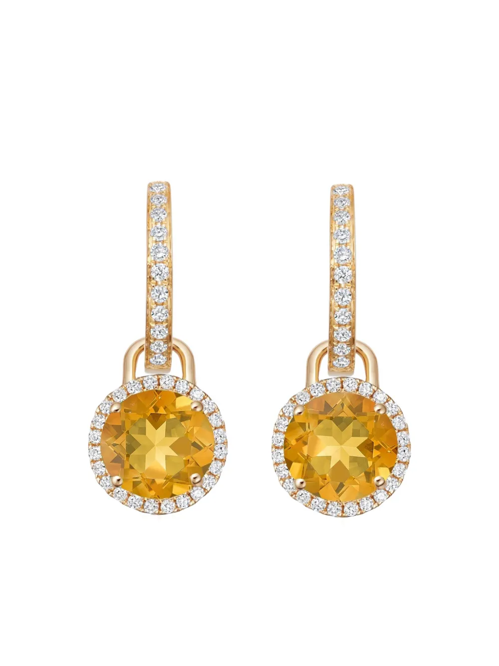 Kiki McDonough 18K yellow gold Grace citrine and diamond earrings | Image 2