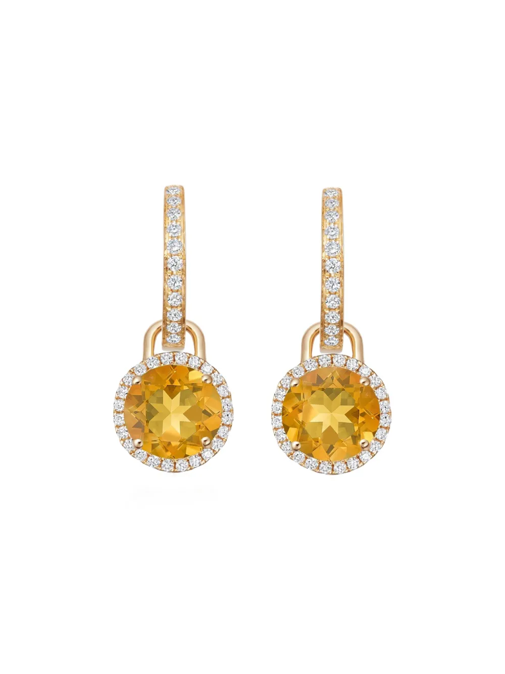 Kiki McDonough 18K yellow gold Grace citrine and diamond earrings | Gold | Image 1