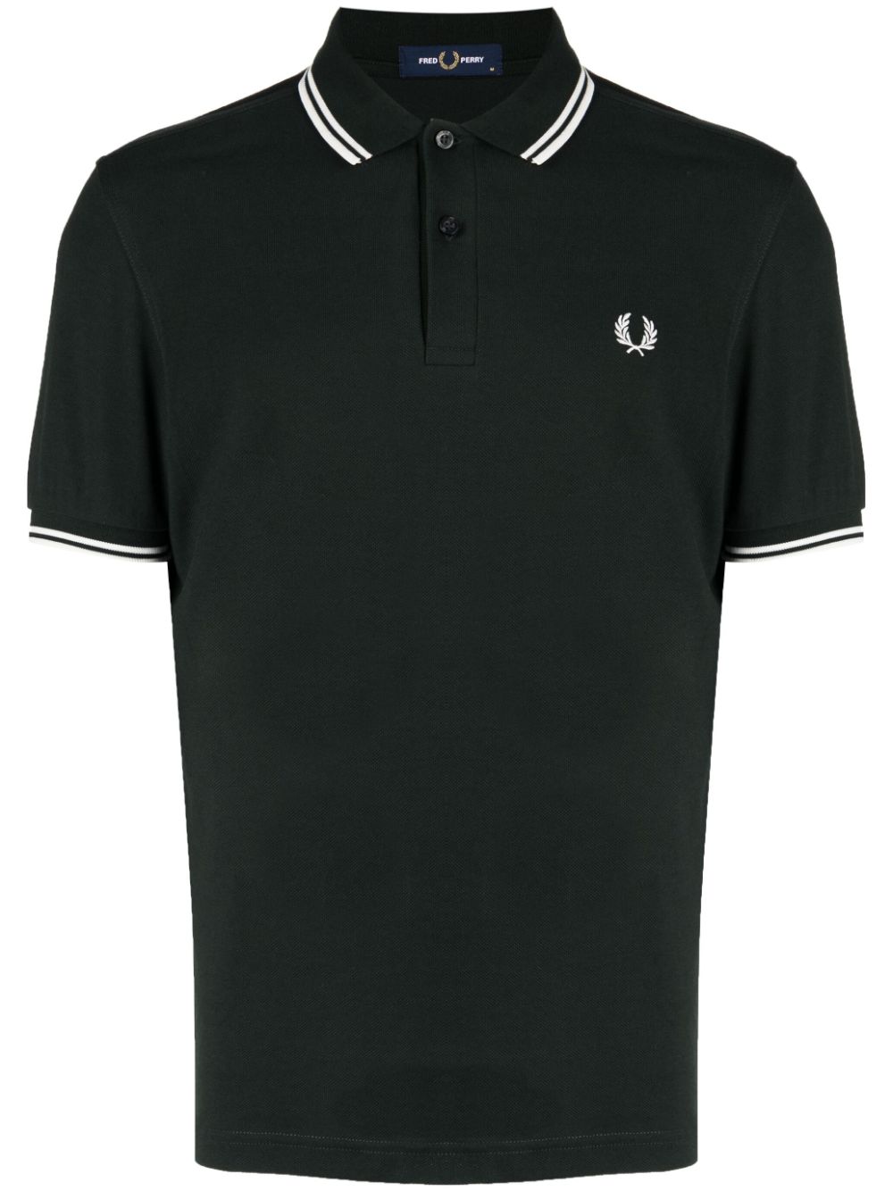 Fred Perry contrast-trim cotton polo shirt - Green