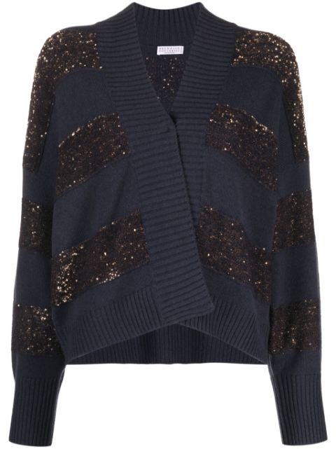 Brunello Cucinelli sequin-embellished knitted cardigan