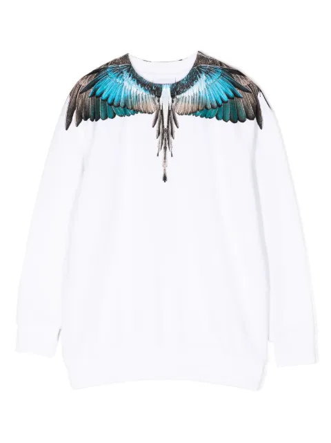 Marcelo Burlon County Of Milan Kids Wings-print cotton-blend sweatshirt